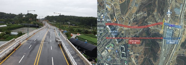 서창동 도로개통. 위치도