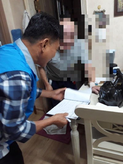 긴급구호에 나서고 있는 작전1동보장협의체