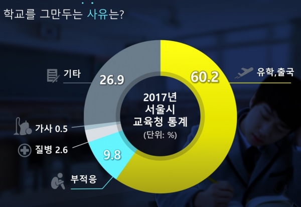 서울 학교 밖 학생 학교 그만두는 이유. (사진= 서울시 제공)