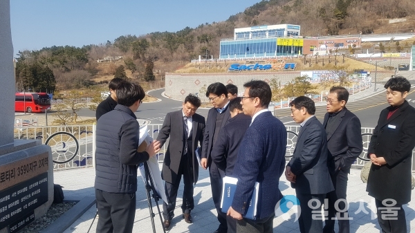 사천바다케이블카버스주차장확장공사대상지 © 경상남도 제공