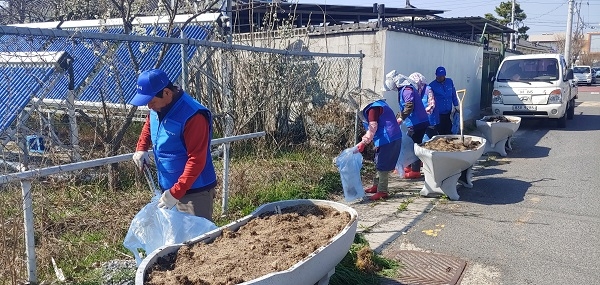 지난해 어르신들이 노인일자리사업에 참여해 일을 하고 있다.