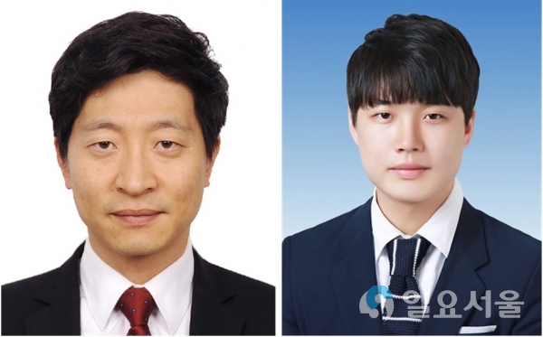 송영학 교수와 하주완 씨     © 경상대학교 제공