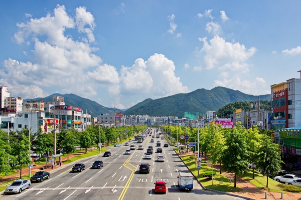 구미 인동 도시숲 전경.