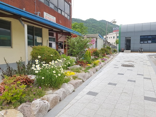 산내면의 아름다운 꽃길.