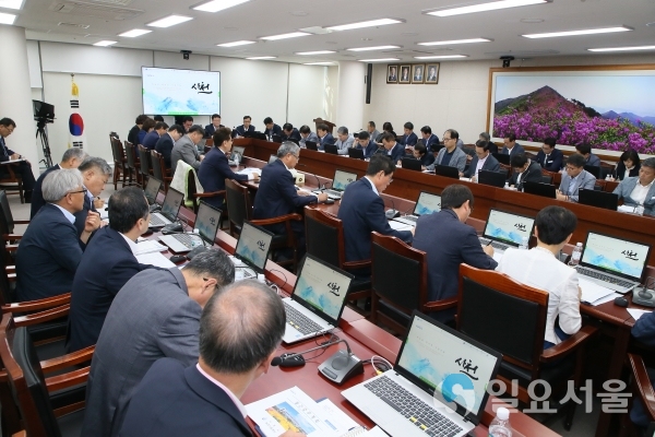 시장․부시장 6월 확대간부회의 © 사천시 제공