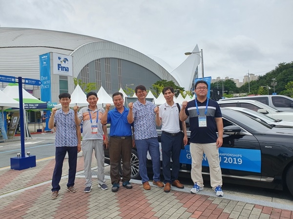 ▲2019광주세계수영선수권대회 수송운전요원(사진제공=2019광주세계수영선수권대회 조직위)
