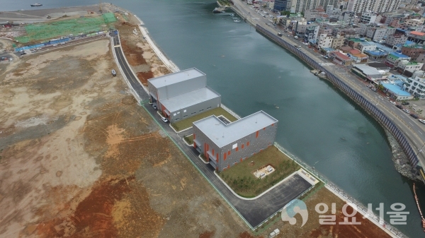 배수펌프장 유입관로 매설 완료 © 거제시 제공