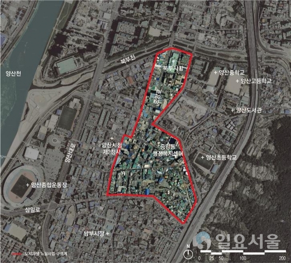 북부지구 공모선정 위치도  © 양산시 제공