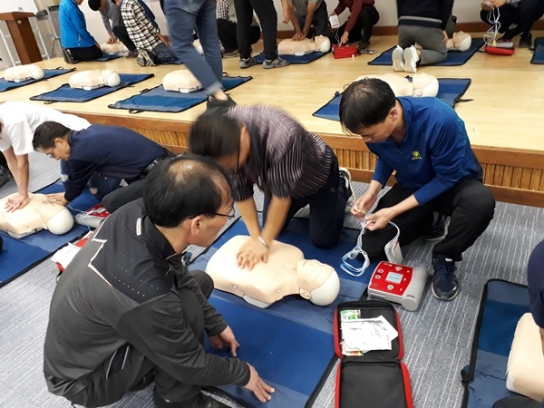 ▲응급구조교육(사진제공=광산구청)