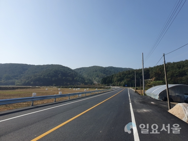 사천 곤명면 원전~마곡간 확장 개통된 시도19호선 도로 @ 사천시 제공
