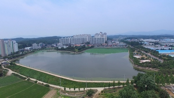 영천시 망정우로지 생태공원 전경.