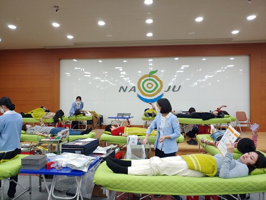 나주시는 시청대회의실에서 광주전남혈액원과 공동으로 ‘사랑의 헌혈 운동’을 실시했다.