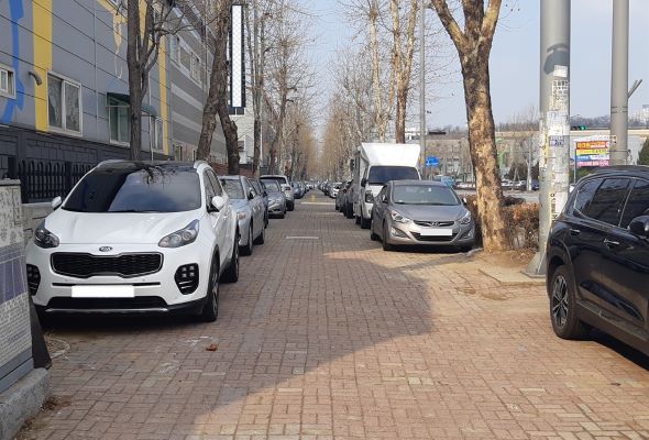 이면도로 주차나 무리한 이중주차등으로 보행자나 화물차, 긴급차량 등의 교통소통을 방해하고 있다