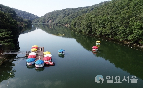 함안군은 입곡군립공원 아라힐링카페 무빙보트를 오는 2월 11일부터 운영한다. @ 함안군 제공