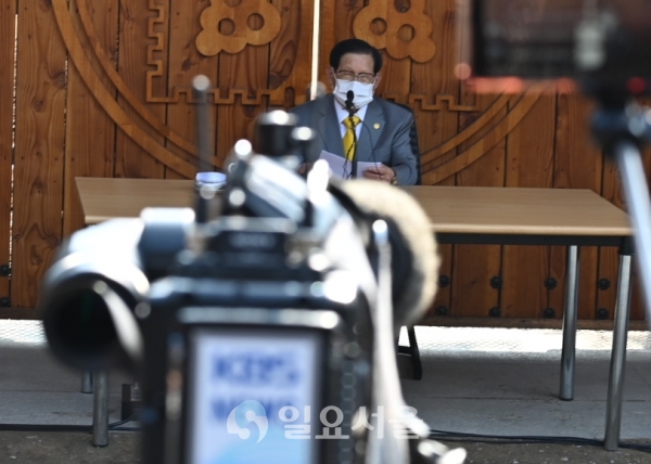 이만희 신천지 총회장 [사진=황기현 기자]