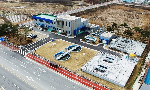 경북바이오일반산업단지 폐수종말처리장 전경.