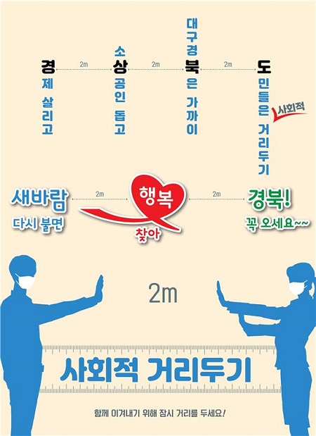 경북도 ‘사회적 거리두기 활용 로고 개발 홍보(안)’ 포스터.