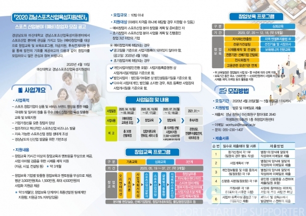 창업지원파트리플렛 @ 경상남도 제공