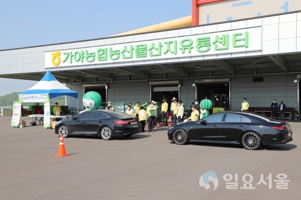 함안수박 드라이브 스루 전경 @ 함안군 제공