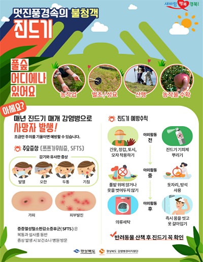 경북도가 올해 경북에서 처음으로 중증열성혈소판감소증후군 환자가 발생함에 따라 주의를 당부했다.