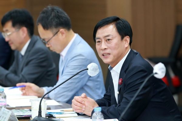 이강호 구청장, 인천비전기업협회와 기업소통 경영간담회 모습