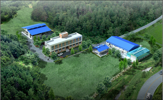경북도립대학교 영주실습장 및 학교기업 GPC바이오 전경.