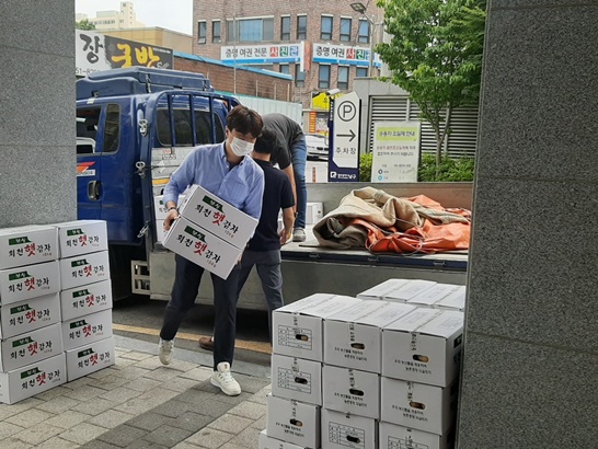보성군, 자매도시에 ‘회천감자’ 8톤 직송- 광주시 남구 햇감자