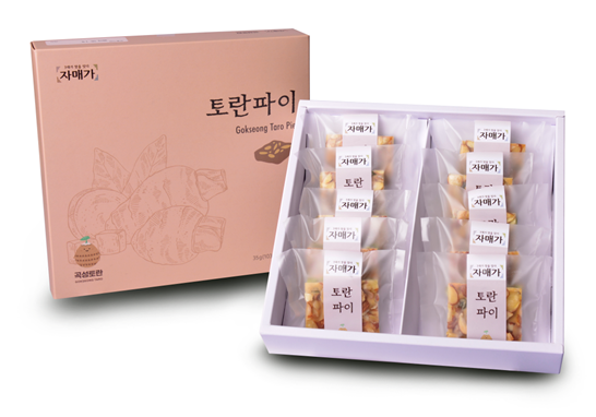 곡성군, 사과를 품은 상큼한 토란파이 개발 '토란파이' 실물 모습