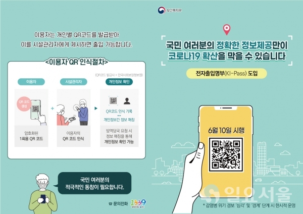 전자출입명부 홍보 리플릿