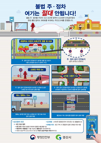 경산시 어린이보호구역 불법 주정차 주민신고제 확대 시행.