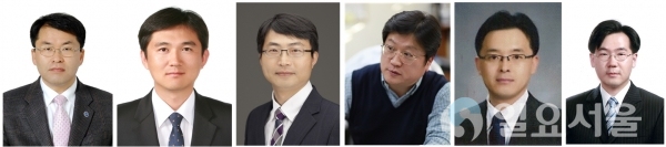 과학기술우수논문상 수상자(류성기 김진섭 김진효 심원보 이용복 나병국 교수)