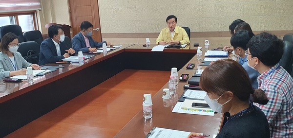 전남 영광 모중학교에서 발생한 성폭력 사안 관련 대책본부 회의(17일, 영광교육지원청)