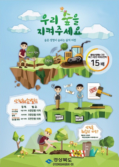 ‘우리숲을 지켜주세요’포스터.