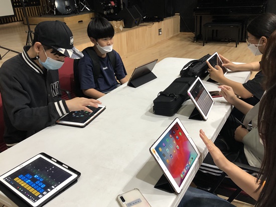 강진군 전남음악창작소 음악분야 체험학습 진행 모습