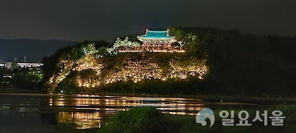 금장대 야간 뷰 포인트.