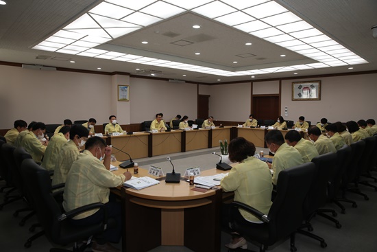 전남 함평군은 이상익 군수 주재로 ‘한국판 뉴딜 대응 사업 보고회’를 진행했다.