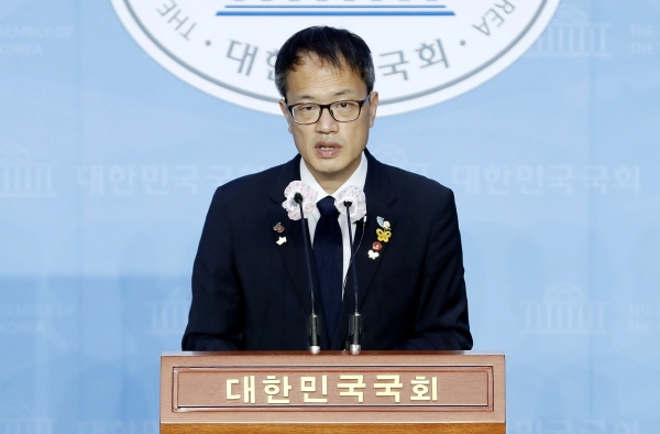 박주민 민주당 당대표 후보 기자회견[뉴시스]