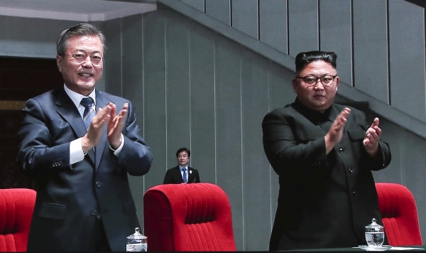 문재인 대통령과 김정은 북한 국무위원장 [뉴시스]
