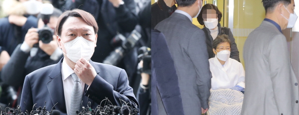 윤석열 전 검찰총장(좌), 박근혜 전 대통령(우) [뉴시스]