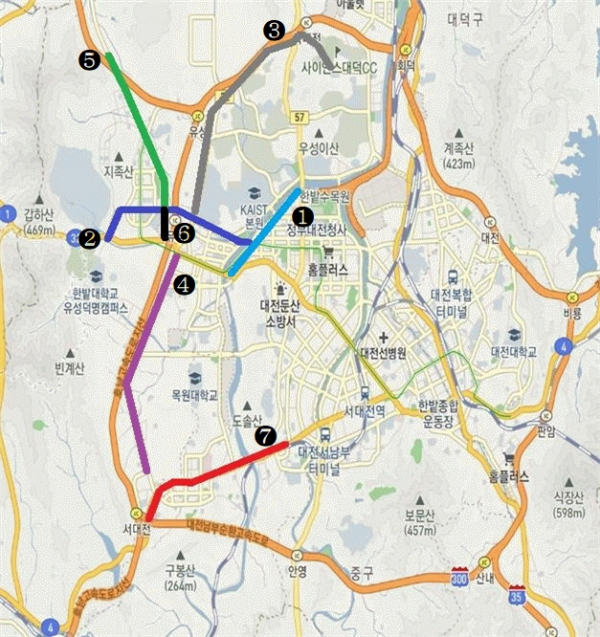 주간선도로 제한속도 60km 구간