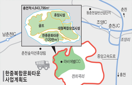 한중복합문화타운 사업계획도 [코오롱글로벌]