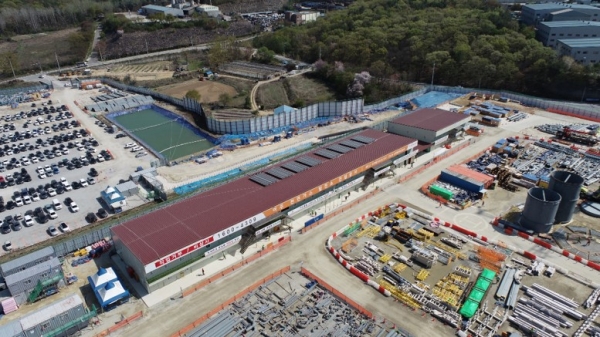 SK건설 국내 현장 사무실 태양광 발전 설비 [뉴시스]<br>