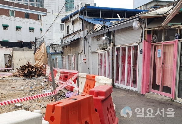 전면 폐쇄한 수원역 성매매 집결지 [사진=김혜진 기자]