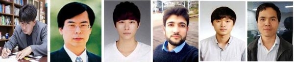 왼쪽부터 김준동, 김준석 교수, 반동균, 소화일 아바스, 이경남, 탄타이
