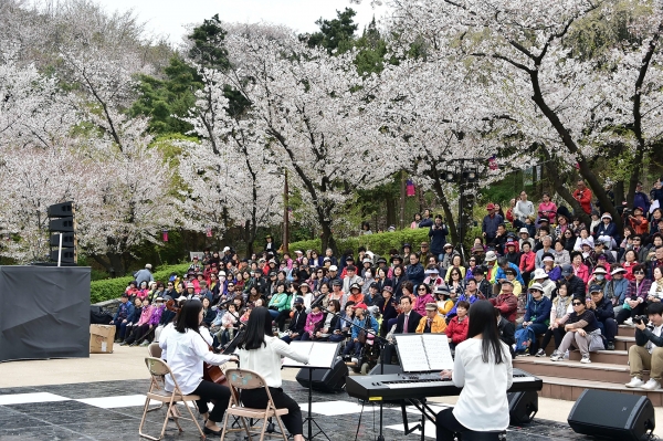 지난해 서대문구 안산(鞍山) 자락길 벚꽃음악회 모습