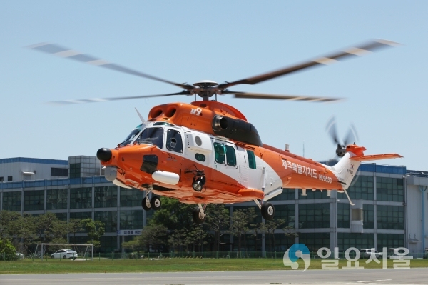 제주소방항공대에서 운용 중인 한라매(수리온 소방헬기)     © 한국항공우주산업(주) 제공