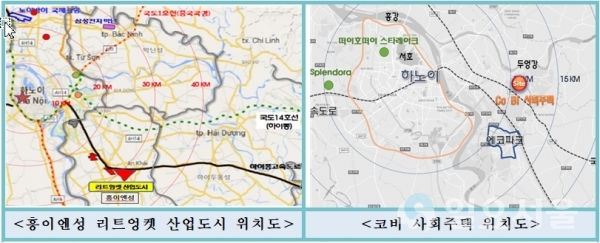 산업단지 및 사회주택 사업지구 위치도     © 한국토지주택공사 제공