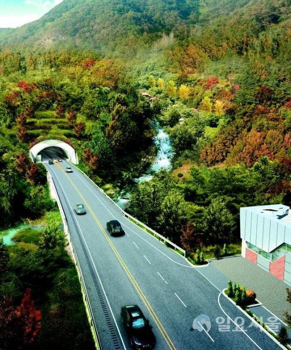 산청 국도59호선 삼장~산청간 국도건설 공사(밤머리재 터널) 조감도     © 산청군 제공