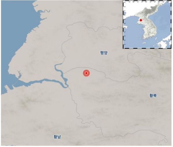 지난 2일 오후 10시 36분경 북한 황해 송림 동북동쪽 14㎞ 지역에서 규모 2.3의 지진이 발생했다. [사진=기상청 홈페이지 캡처]