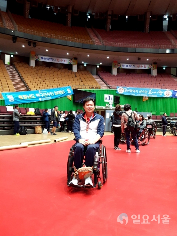 정의남 탁구선수, 제39회 전국장애인체육대회 탁구 단체전 금메달 획득!  © 사천시 제공